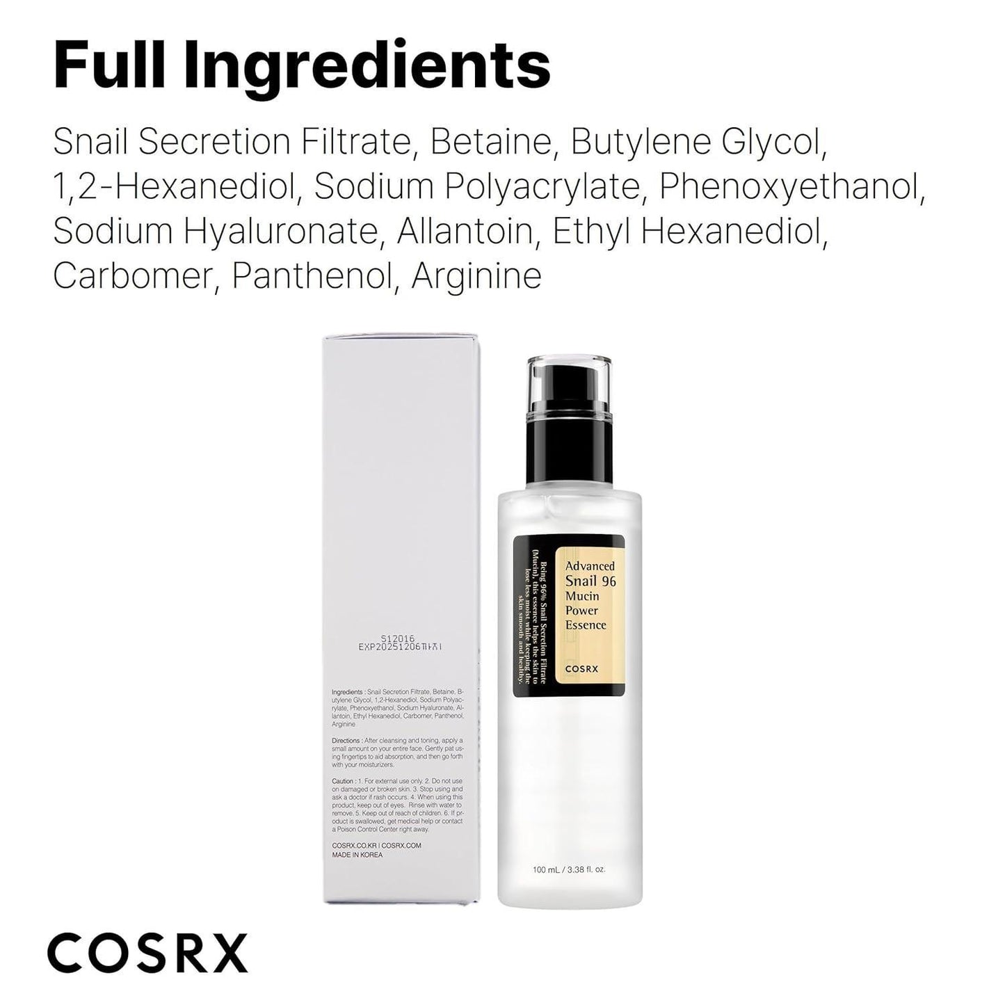 [Cosrx] ADVANCED SNAIL 96 MUCIN POWER ESSENCE 100ML
