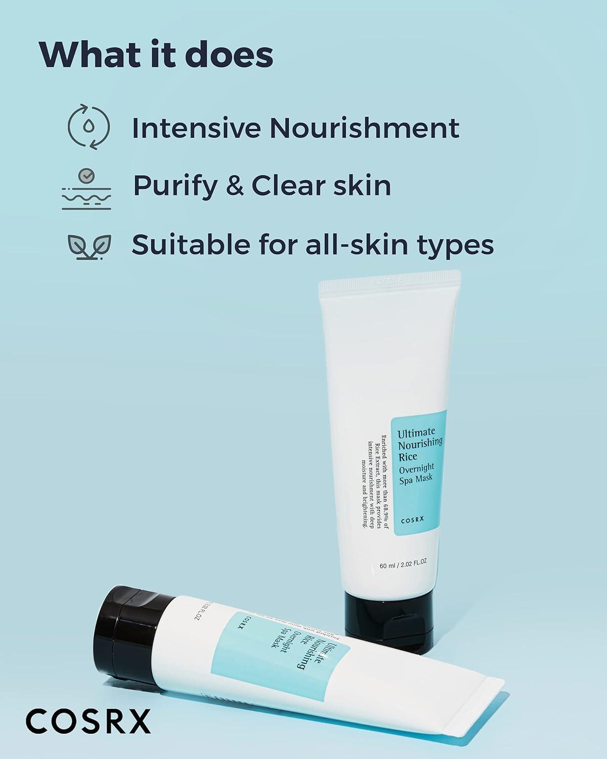 [Cosrx] ULTIMATE NOURISHING RICE OVERNIGHT SPA MASK 60ML